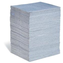 PIG BLUE® Heavy - absorptiemat in dispenserdoos - absorbeert 64,5 of 129 liter per doos - inhoud 50 of 100 matten per doos - prijs per doos