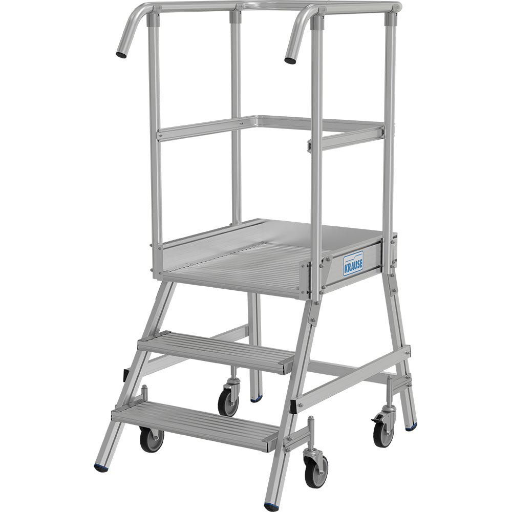 Krause - mobil plattformstege - tillgänglig från ena sidan - aluminium - 2 till 8 steg - pris per styck
