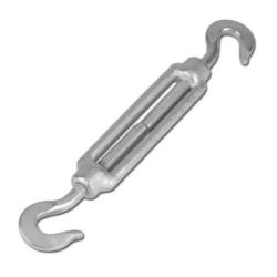 Spanschroef - DIN 1480 - gesmede haak/haken - verzinkt - lengte lichaam 110 mm - VE 10 stuks - prijs per VE