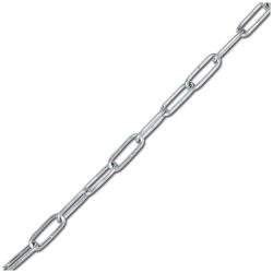 Chaîne en acier rond - droite forme C - en rouleau - électro-galvanisée - prix par rouleau