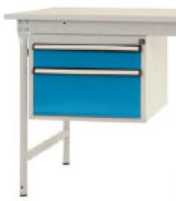 Onderstel "BASIS" - grijs/blauw - B500xD580xH360 mm - 2 laden