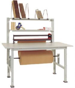 Mesa de embalaje completa 1500x800mm con juego de ejes de rodillos bajo la mesa