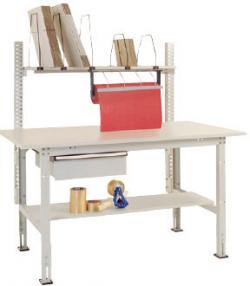 Mesa de embalaje completa 1500x800mm con cajón individual y dispensador de papel