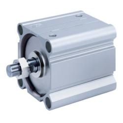 Cilindro compatto SMC CQ2KA-DMZ - a doppio effetto - fori filettati su entrambi i lati - stelo con protezione antirotazione e filettatura esterna - senza smorzamento