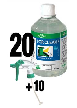 FOR CLEAN F - peu moussant - automatique et manuel - 500 ml - lot de 20 - prix par lot