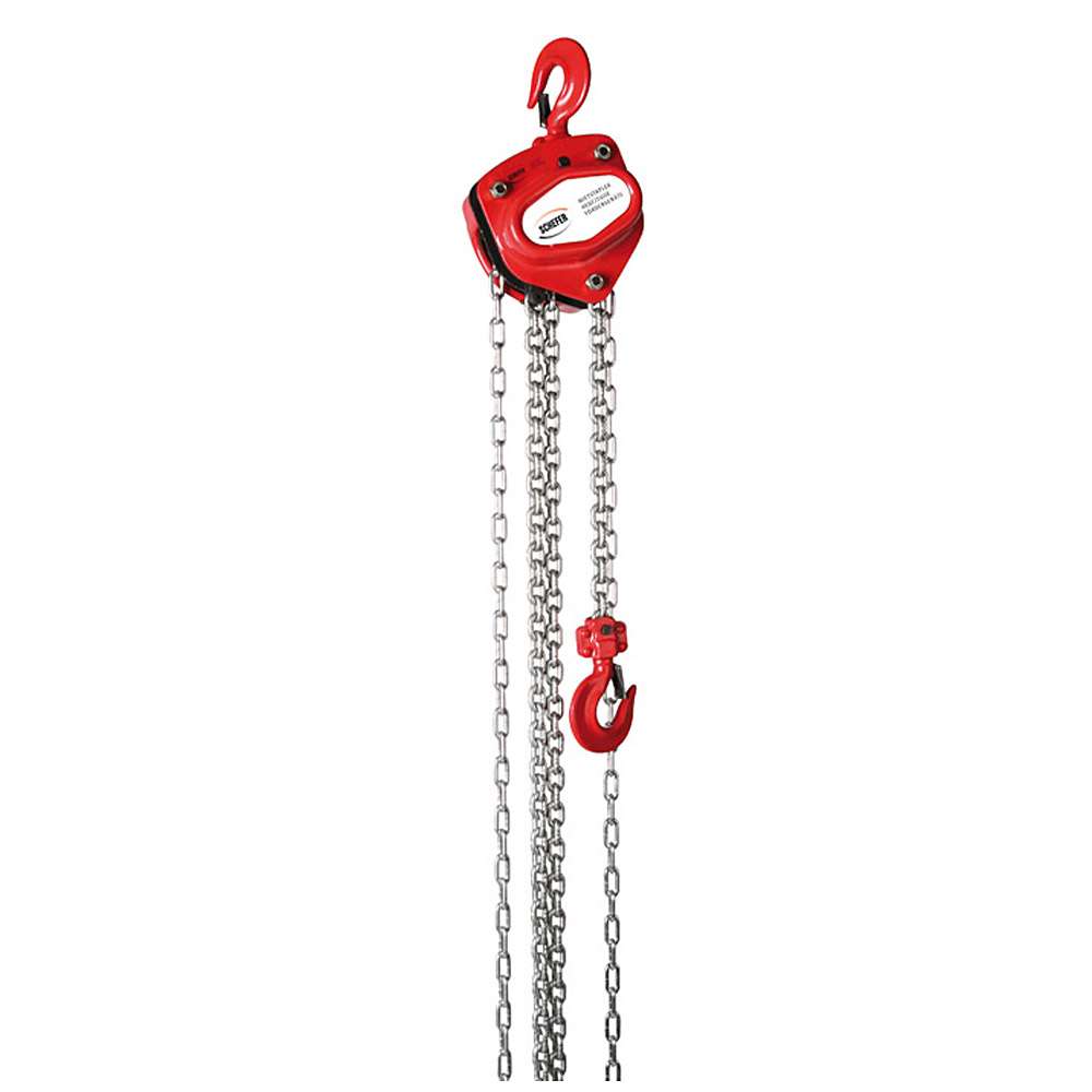 Palan à chaîne pour bouteilles - force 0,5-10 t - crochet de levage rotatif