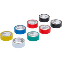 Juego de cintas adhesivas multiuso COLOR - PVC - 18 mm x 3 m - 8 unidades