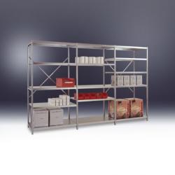 Magazijnrek "budget standard" - hoogte 2 m - 5 stalen planken - vakbreedte 970 mm -