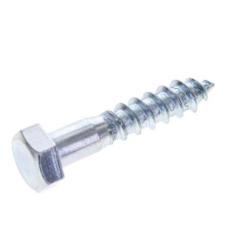 Wkręt do drewna z łbem sześciokątnym &ndash; DIN 571 &ndash; stal ocynkowana &ndash; 12x60 &ndash; cena za sztukę