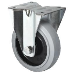 Ruota fissa CASCOO - Serie R4E2 - Ruota elastica - &Oslash; della ruota da 80 a 200 mm - Altezza totale da 105 a 235 mm - Portata da 150 a 350 kg - Prezzo al pezzo