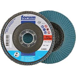F&auml;cherschleifscheibe - Zirkonkorund - gew&ouml;lbt - Au&szlig;en-&Oslash; 115mm - K&ouml;rnung 60 - FORUM