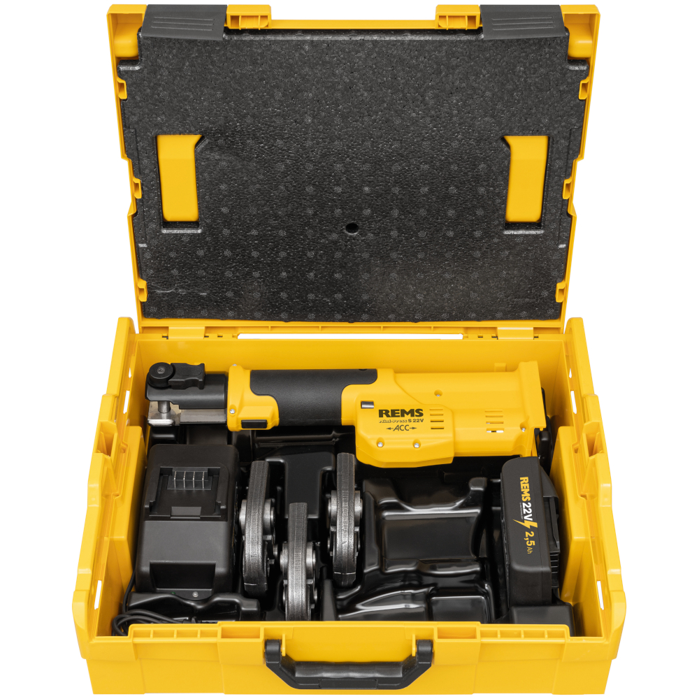 REMS Mini-Press S 22V ACC - accu-radiaalpers 22 kN - Ø 10 tot 40 mm - verschillende sets - prijs per set