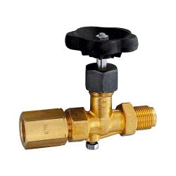 Avstängningsventil för tryckmätare - polerat stål eller rostfritt stål - Form A - G 1/2" - PN 400 bar - SW 27 - max. 120 eller 200°C - DIN 16270