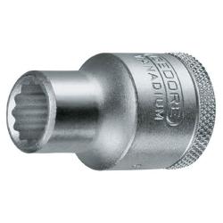 Steeksleutel - aandrijving 1/2″ - dubbele zeskant - SW 3/8 WW - 39,5 mm lengte