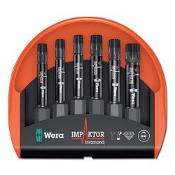 Surtido de puntas impactor - 6 piezas - TORX - diamante - Wera