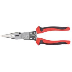 Alicates planos redondos multiusos GEDORE de 9 pulgadas para cortar, engarzar y pelar cables