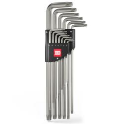 Set di cacciaviti angolari INBUS TORX&reg; - Acciaio al cromo-vanadio antracite - extra lunghi - Contenuto da TX5 a 50 - 13 pezzi - Prezzo al pezzo