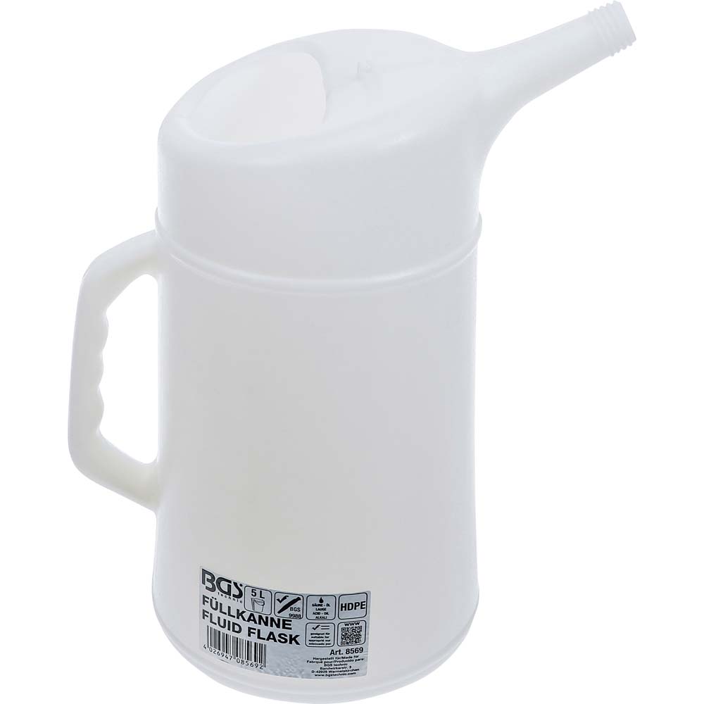 Täyttöpurkki - hapon-, öljyn- ja alkalinkestävä - 1 ja 5 l