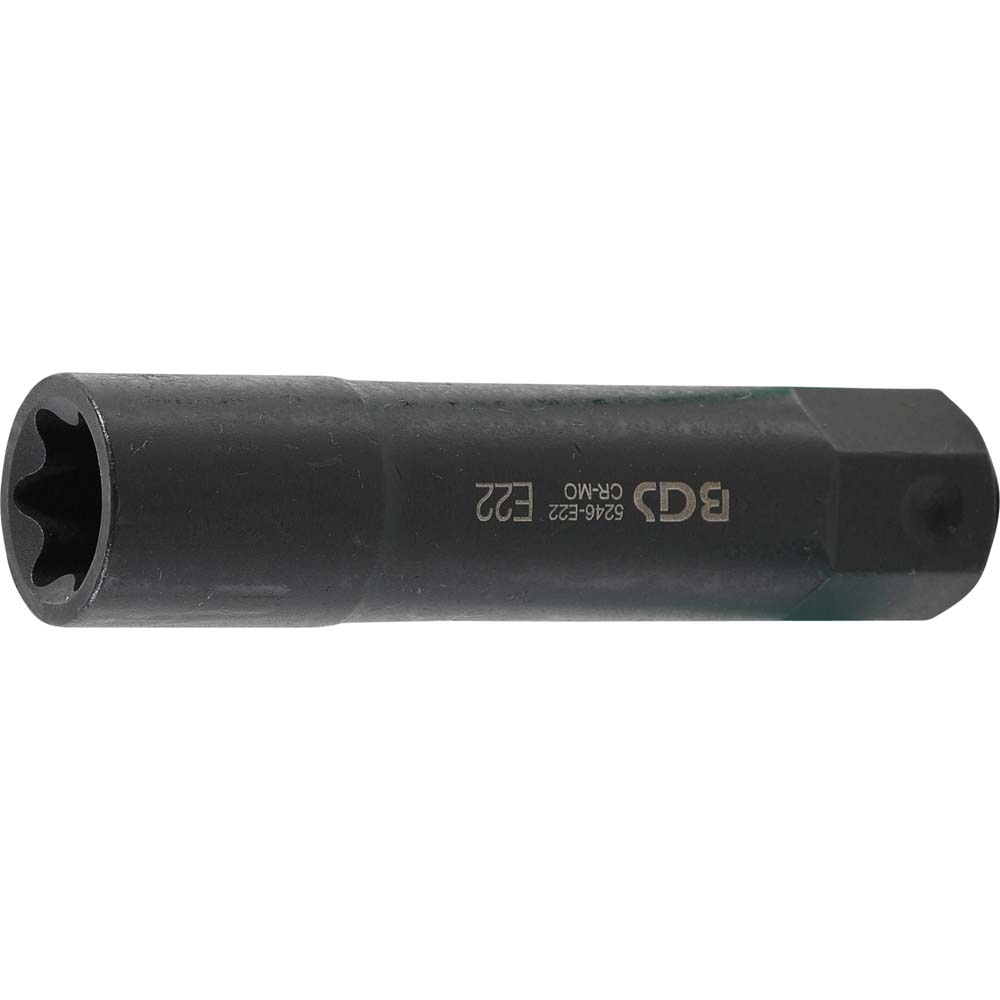 Inserto de broca - Perfil E externo E18, E20, E22, E24 - Accionamiento 22 mm hexagonal - Longitud 100 mm
