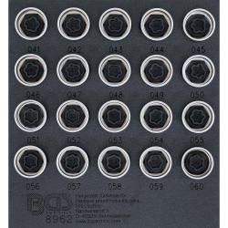Rim strumento di blocco set - BMW - guidare 17 millimetri 6-Kant - 22 pezzi.