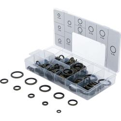 O-ringer i metall - med gummipakning - 150 stk.