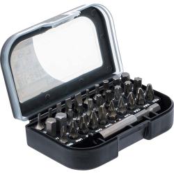 Bitset - in afsluitbare box - aandrijving 6,3 mm (1/4") - 31-delig