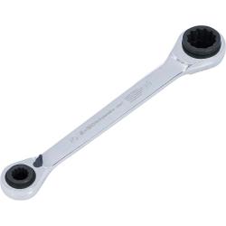 Llave de carraca - 4 en 1 - tamaños ajustables 10 x 13 y 17 x 19 mm