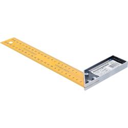 Ángulo de tope - mm / cm escala - pata de medición endurecida - longitud 250 mm
