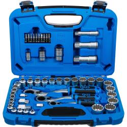 Zestaw kluczy nasadowych „Gear Lock” – rozmiary od 4,5 do 25 mm – 52 elementy.