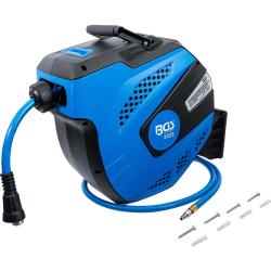 Tryckluftsslang - med automatisk upprullning - slanglängd 12 m + 2 m - arbetstryck 20 bar