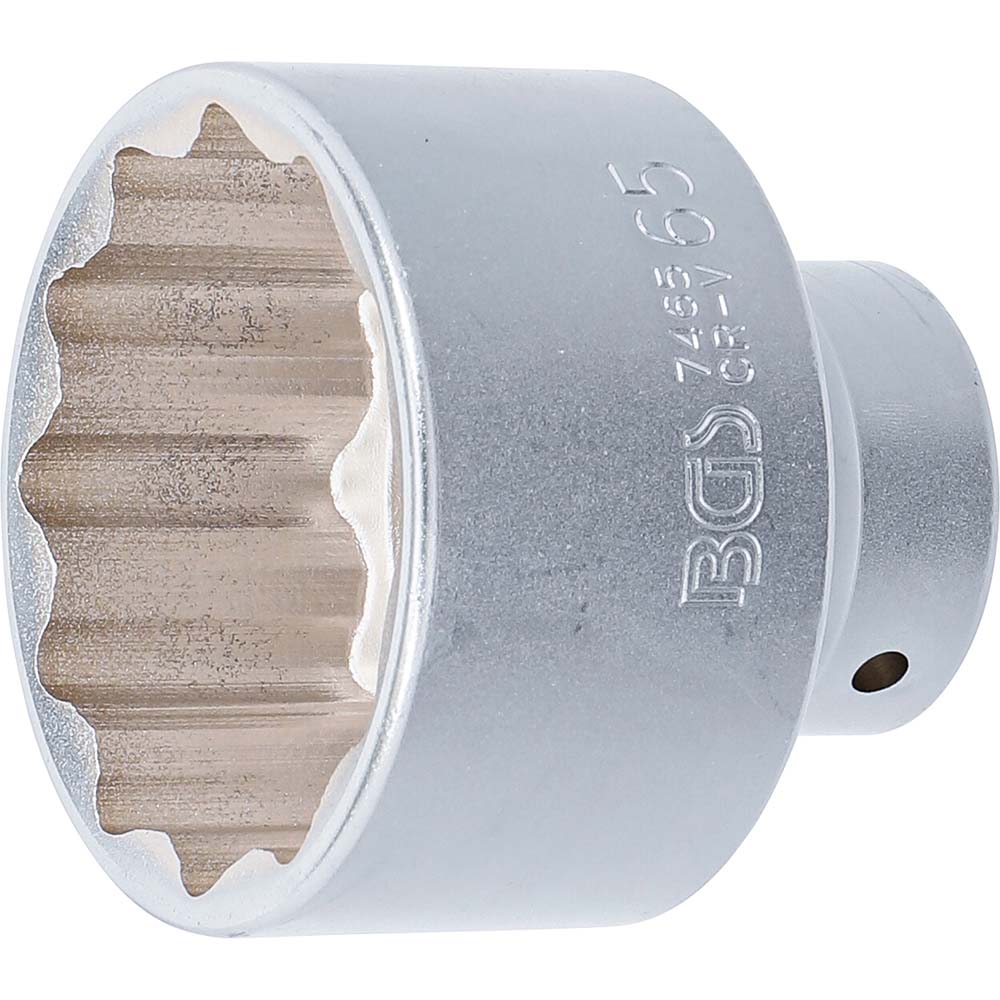 Steckschlüssel-Einsatz Zwölfkant - Chrom-Vanadium-Stahl - Antrieb Innenvierkant 20 mm (3/4 ") - Schlüsselweite 65 mm oder 70 mm - verschiedene Ausführungen