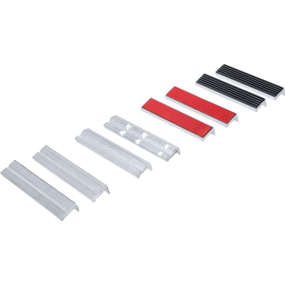 Zestaw szczęk ochronnych imadła - aluminium - 125 x 25 mm lub 150 x 25 mm - 8 sztuk - różne wersje