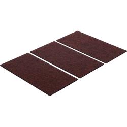 Felt glider - brown - self-adhesive - dimensions 100 x 200 mm - content 3 pieces