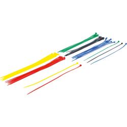 Assortiment kabelbinders - Afmetingen (L x B) 300 x 4,8 mm - Materiaal nylon - Inhoud 50 stuks.