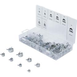 Assortiment de colliers de serrage à ressort - Ø 6,5 à 18 mm - 80 pièces