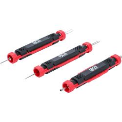 Juego de herramientas para soltar cables - universal - 3 piezas - para clavijas planas/redondas y receptáculos planos/redondos