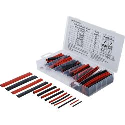 Assortimento di tubi termoretraibili - rosso / nero - tasso di restringimento circa 2:1 - 150 pezzi.
