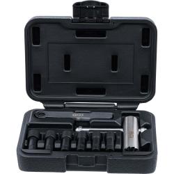juego de cortadores de tornillos de drenaje de aceite/asiento del sello - 8 piezas - negro