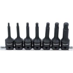 Juego de extractores de tornillos - para perfiles hexagonales defectuosos de 4 a 12 mm - 7 piezas.