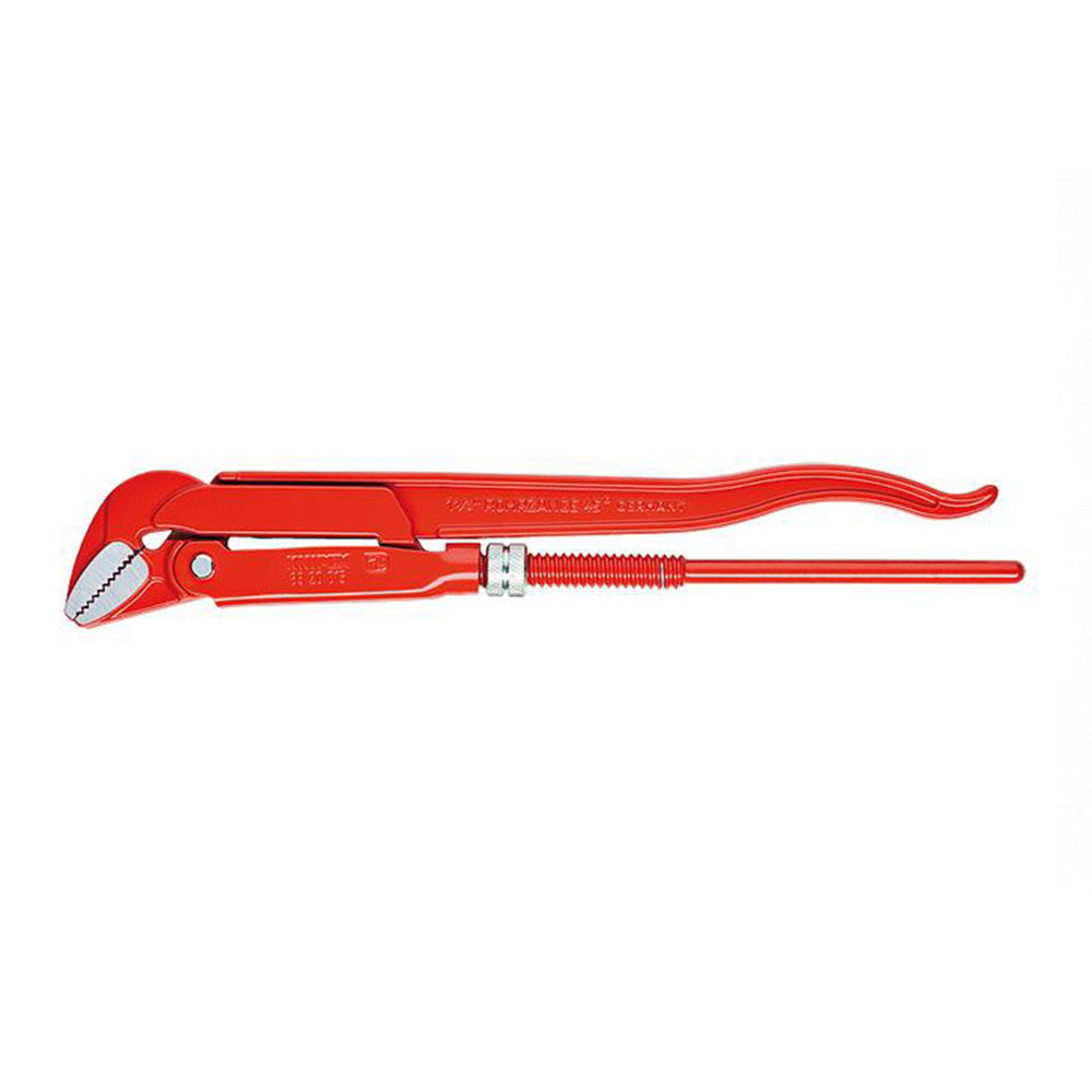 Buis tang 45° haaks - rood gepoedercoat 320-570 mm