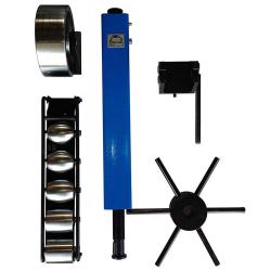 Kit parcial de máquina de estiramiento con rodillos - incl. 5 pulgadas de ruedas de rodillos de acero inferiores