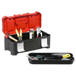 Professionele gereedschapskist McPlus Alu 17.8 - Buitenafmetingen (B x D x H) 450 x 225 x 200 mm - Kleur zwart / zilver