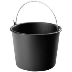 Godet de construction - contenu 20 l - &Oslash; 370/270 mm - &eacute;paisseur de repassage 4 mm - noir