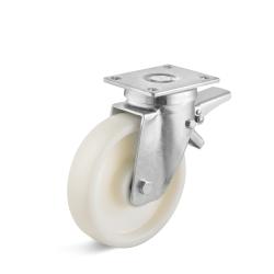 Schwerlast-Lenkrolle - Polyamidrad - mit Doppelstopp - Rad-&Oslash; 200 mm -  Radbreite 50 mm - Bauh&ouml;he 245 mm - Tragkraft 1000 kg - Preis per St&uuml;ck