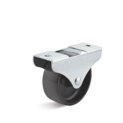 Roulette de meuble - roulette fixe pour tiroirs - set de 20 pièces - Ø de la roue 32 à 50 mm - hauteur totale 35 à 51 mm - capacité de charge 40 à 50 kg