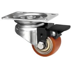 CASCOO Lenkrolle mit Totalfeststeller - Serie SWU5 - PU-Rad - Rad-&Oslash; 50 mm - Bauh&ouml;he 73 mm - Tragkraft 150 kg - Preis per St&uuml;ck