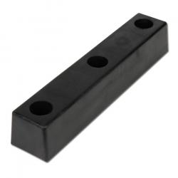 Anfahrpuffer "Standard-A" - Neugummi - mit Stahlhülsen - Maße (LxBxH) 400 x 80 x 70 mm