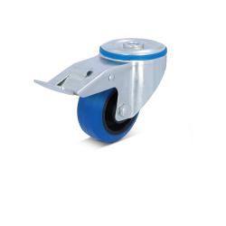Lenkrolle - Elastik-Vollgummirad - Rad-&Oslash; 80 mm - R&uuml;ckenloch -  Bauh&ouml;he 101 mm - Tragkraft 120 kg - Preis per St&uuml;ck