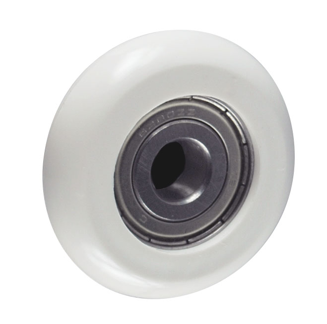 Galet de roulement pour porte sectionnelle - galet en polyamide - avec roulement à billes - Ø du galet 46 mm - capacité de charge 60kg