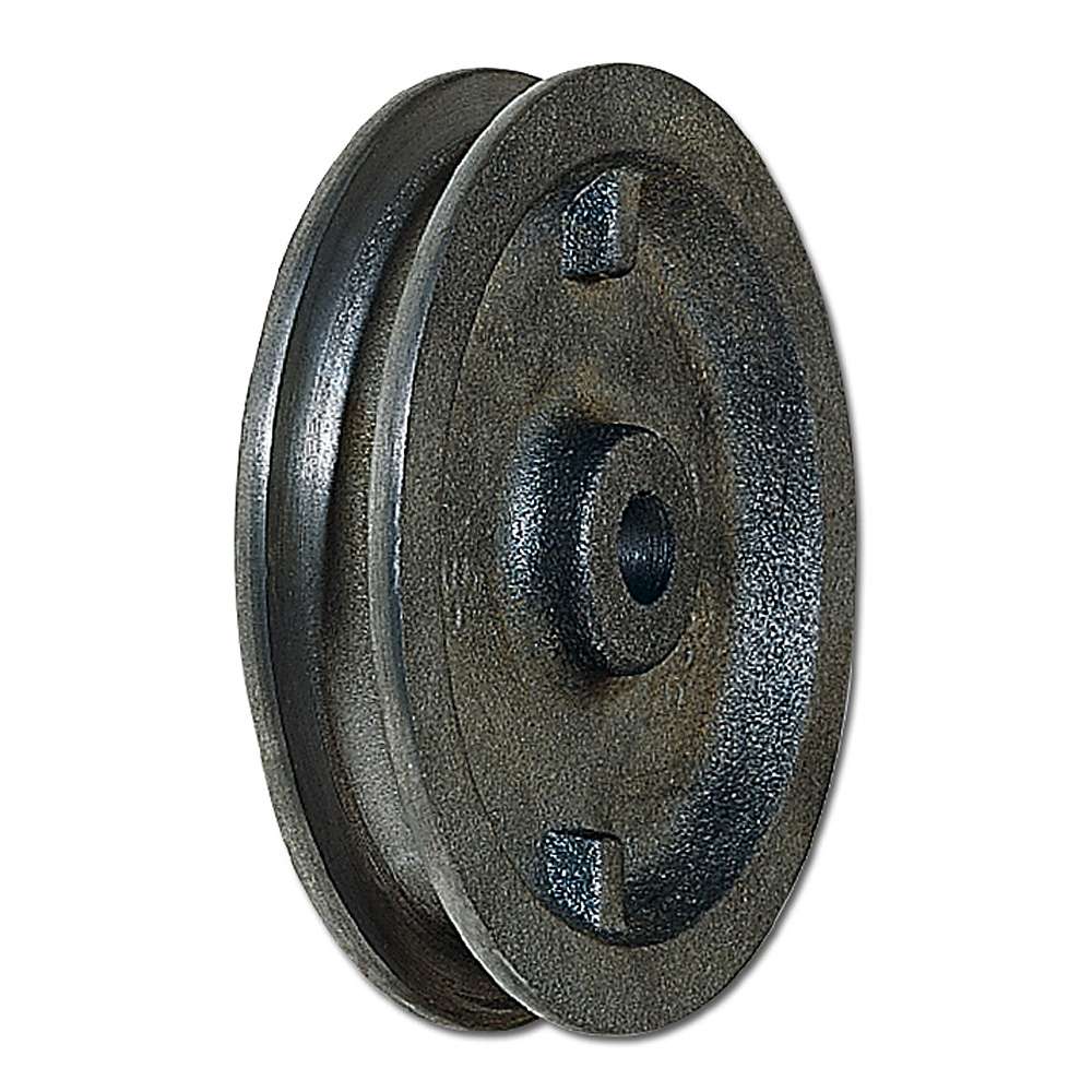 Poulie - fonte grise - rainure semi-circulaire - palier lisse - roue Ø 40 à 120 mm - capacité 18 à 140 kg